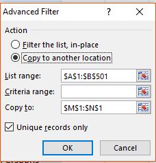 Advance filter